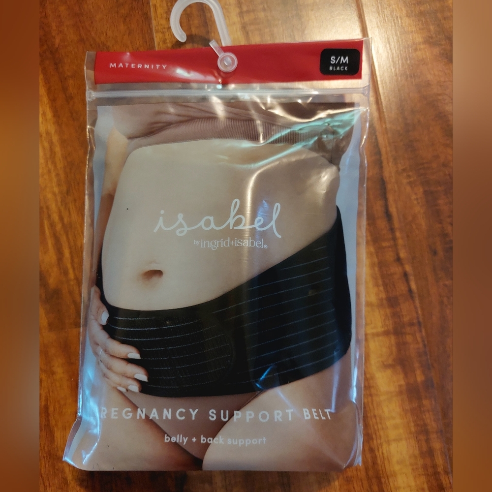 NEW Isabel Maternity Pregnancy Support Belt in Black Size S/M